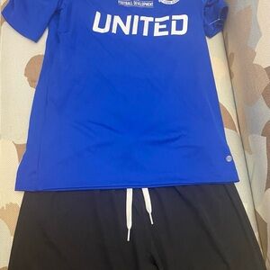 adidas Blue and Black Kids Shirt